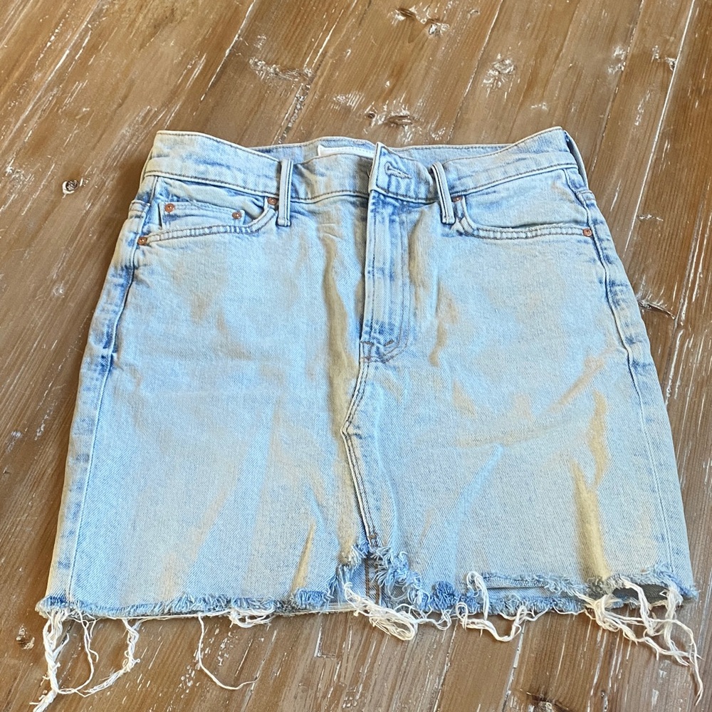 MOTHER Light Blue Mini Skirt - Picture 2 of 5